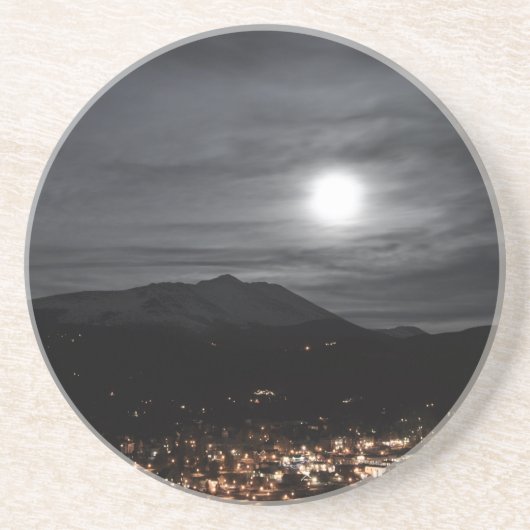 Dessous De Verre En Grès pleine lune de Breckenridge (Devant)