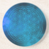 Dessous De Verre En Grès Plénitude – Fleur de Vie (Devant)