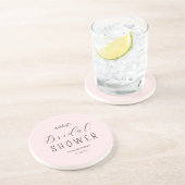 Dessous De Verre En Grès Pluie de Cadeaux Rose Noir Chic (Côté)