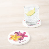 Dessous De Verre En Grès Plumeria (Côté)