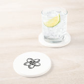 Dessous De Verre En Grès Plumeria (Côté)