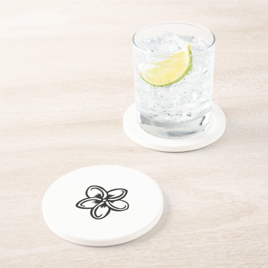 Dessous De Verre En Grès Plumeria (Côté)