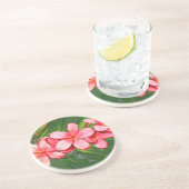 Dessous De Verre En Grès Plumerias (Côté)