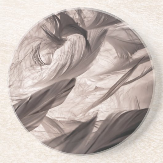 Dessous De Verre En Grès Plumes (Devant)