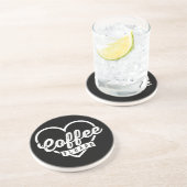 DESSOUS DE VERRE EN GRÈS PLUS DE CAFÉ S'IL VOUS PLAÎT (Côté)