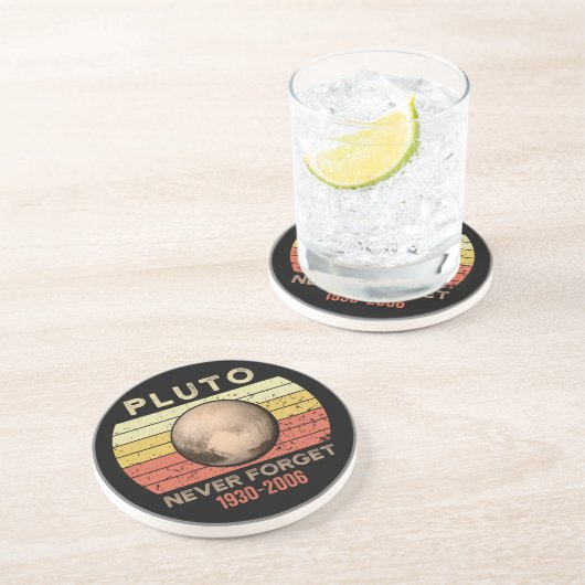 Dessous De Verre En Grès pluto jamais oublier, eris, lune, astronomie, astr (Côté)