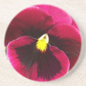 Dessous De Verre En Grès Plutôt Purple Pansy Floral (Devant)