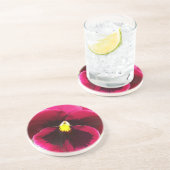 Dessous De Verre En Grès Plutôt Purple Pansy Floral (Côté)