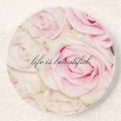 Dessous De Verre En Grès Plutôt romantique rose crème rose (Devant)