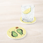 Dessous De Verre En Grès Poignée verte de stand d'applaudissements amusant (Côté)