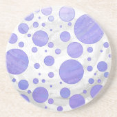 Dessous De Verre En Grès Point Polka Soleil Violet (Devant)