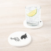 Dessous De Verre En Grès Pointe de table d'aération — Retriever Duo (Côté)