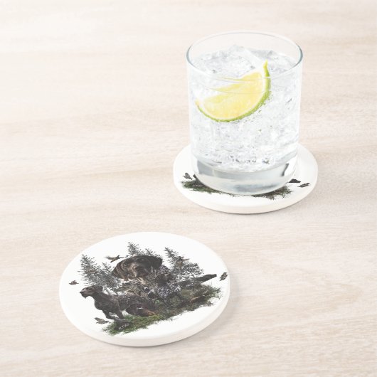 Dessous De Verre En Grès Pointeurs germains (GSP) (Côté)