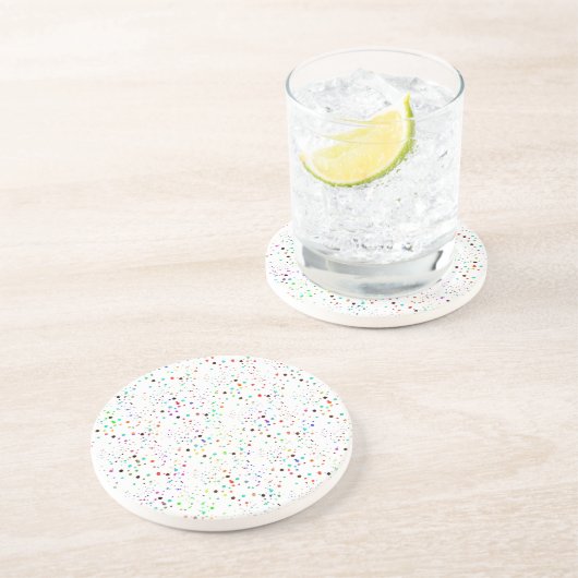 Dessous De Verre En Grès Points colorés (Côté)