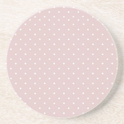 Dessous De Verre En Grès Points de crème rose Fantaisiste  (Devant)