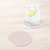 Dessous De Verre En Grès Points de crème rose Fantaisiste  (Côté)