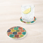 Dessous De Verre En Grès Points de l'âge atomique Motif moderne du Midsiècl (Côté)