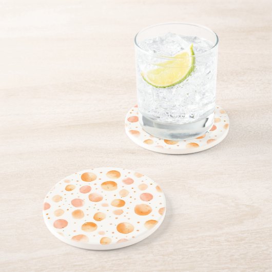 Dessous De Verre En Grès Points de pêche fantaisistes (Côté)