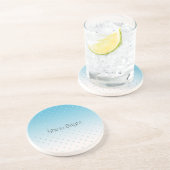 Dessous De Verre En Grès Points Glam Aqua Ombre (Côté)