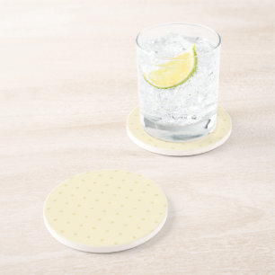 Dessous De Verre En Grès Points Jaunes Chic