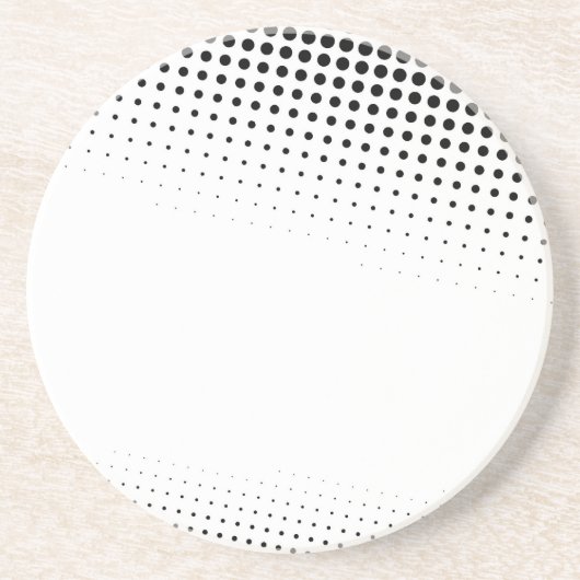 Dessous De Verre En Grès Points tramés noirs et blancs texturisés (Devant)
