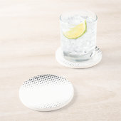 Dessous De Verre En Grès Points tramés noirs et blancs texturisés (Côté)