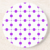 Dessous De Verre En Grès Points violets, Motif à pois, Points, Pointillé (Devant)