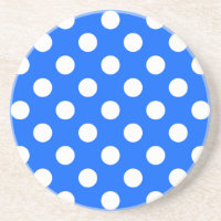 Pois blancs sur bleu royal