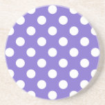 Dessous De Verre En Grès Pois blancs sur perwinkle<br><div class="desc">Pois blancs sur perwinkle</div>