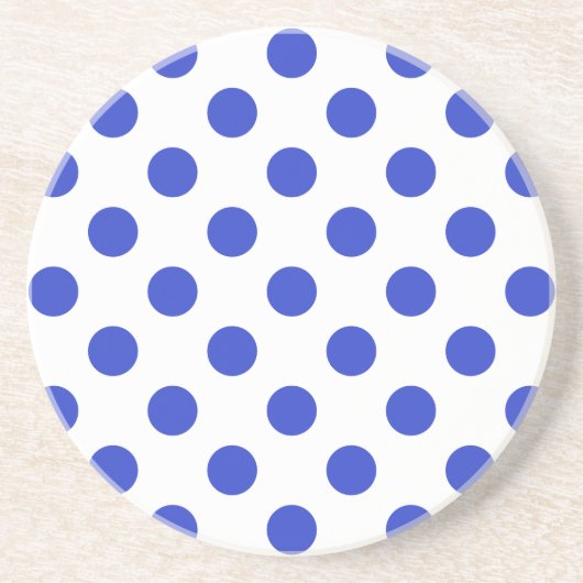 Dessous De Verre En Grès Pois bleu royal (Devant)