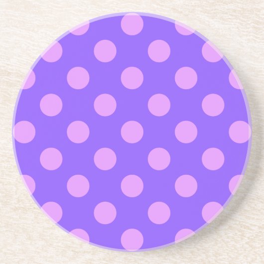Dessous De Verre En Grès Pois Lilac sur periwinkle (Devant)