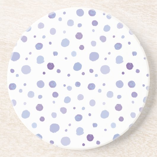 Dessous De Verre En Grès pois peint à la main (Devant)