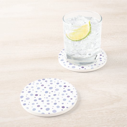 Dessous De Verre En Grès pois peint à la main (Côté)