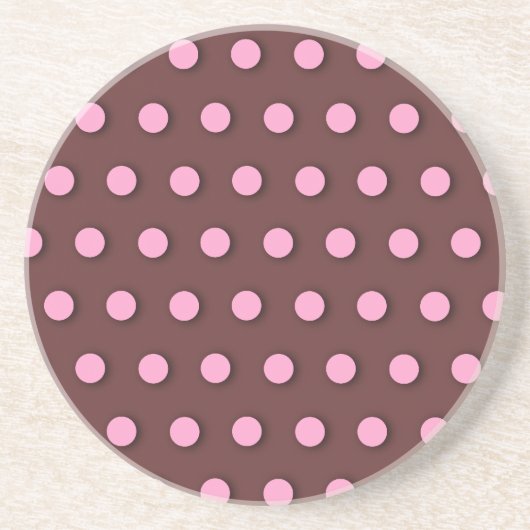 Dessous De Verre En Grès Pois rose (Devant)