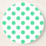 Dessous De Verre En Grès Pois verts et blancs<br><div class="desc">Pois verts et blancs</div>