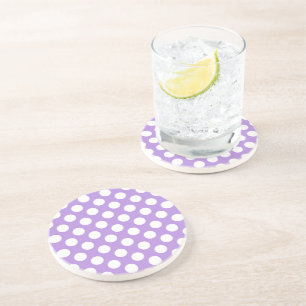 Dessous De Verre En Grès Pois violets, Motif à points Polka, points, pointi