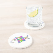 Dessous De Verre En Grès Poisson Abstrait (Côté)