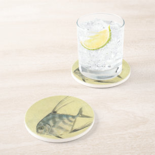 Dessous De Verre En Grès Poisson Alectis indicus, Carangue à trois épines v