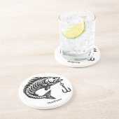 Dessous De Verre En Grès Poisson de nom personnalisé (Côté)