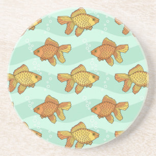 Dessous De Verre En Grès Poisson-motif