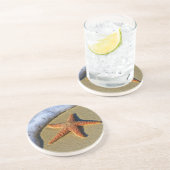 Dessous De Verre En Grès Poisson unique sur la plage (Côté)