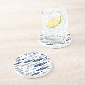 Dessous De Verre En Grès Poissons bleus