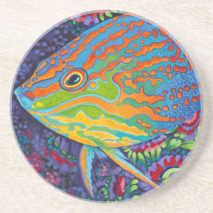 Dessous De Verre En Grès Poissons tropicaux brillants I