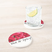 Dessous De Verre En Grès Poivrons rouges chauds et épicés (Côté)