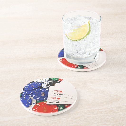 Dessous De Verre En Grès Poker (Côté)