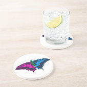 Dessous De Verre En Grès Polysexual Pride Flag Swallowtail Butterfly (Côté)