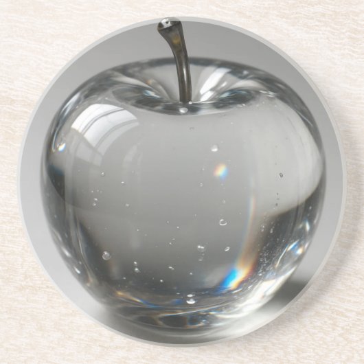 Dessous De Verre En Grès pomme en verre brillant (Devant)