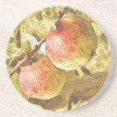 DESSOUS DE VERRE EN GRÈS POMMES (Devant)