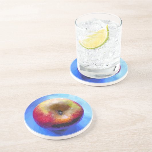 DESSOUS DE VERRE EN GRÈS POMMES (Côté)