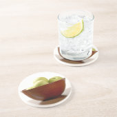 Dessous de verre en grès Pommes dans un bol (Côté)
